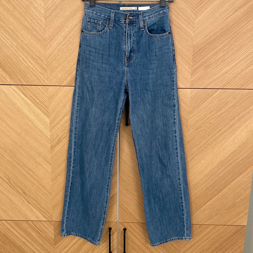 Levi’s High Waisted Straight Leg Jeans-Size 24x30